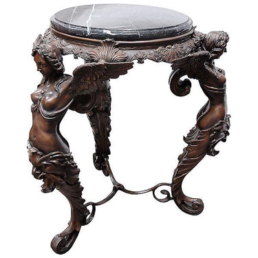 AFD Three Winged Ladies Bronze Center Table Tables AFD Antique